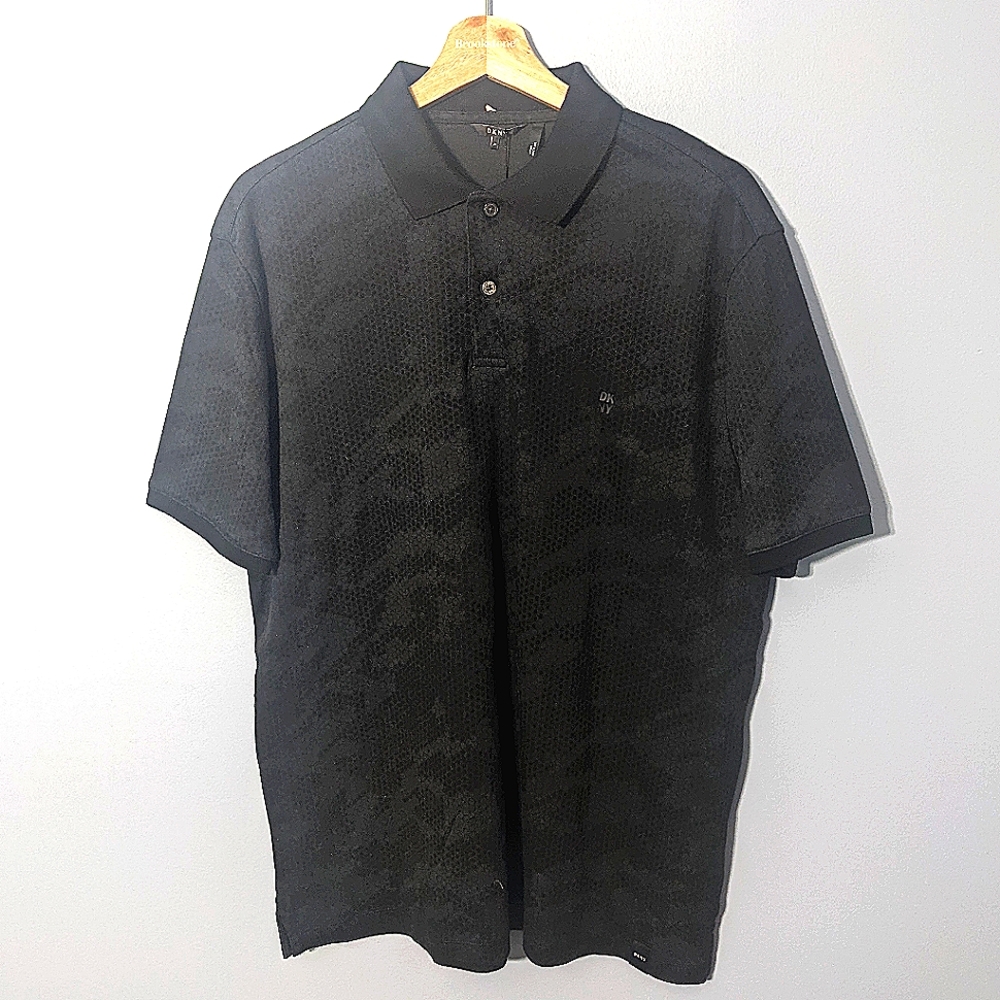 DKNY Men's Polo Shirt Black - Size M
